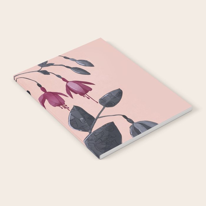 Fuchsia Botanical Drawing Notebook Gallery Image 1