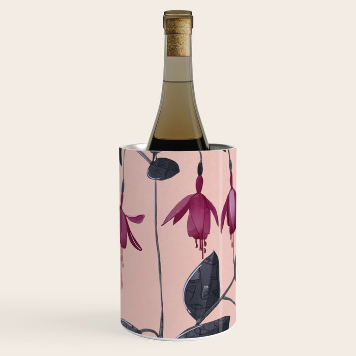 Fuchsia Botanical Drawing Wine Chiller Gallery Image 1