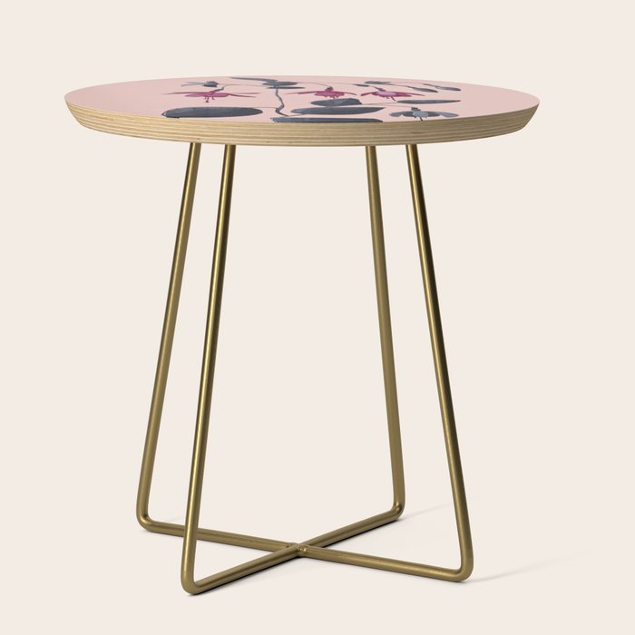 Fuchsia Botanical Drawing Side Table Gallery Image 1