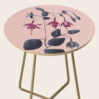 Fuchsia Botanical Drawing Side Table Gallery Image 2