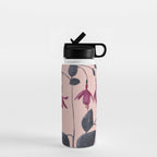 Fuchsia Botanical Drawing Water Bottle Gallery Image 1