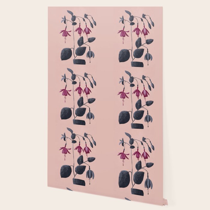 Fuchsia Botanical Drawing Wallpaper Gallery Image 2