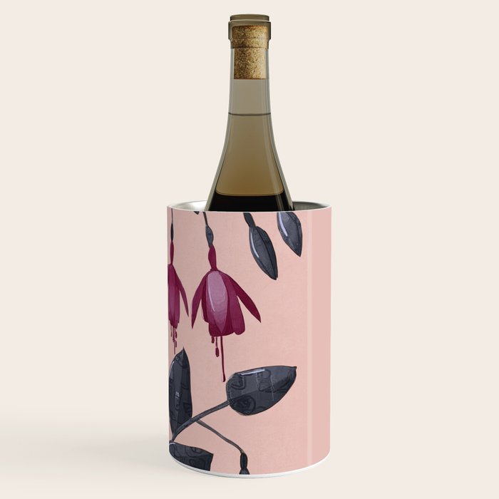 Fuchsia Botanical Drawing Wine Chiller Gallery Image 3