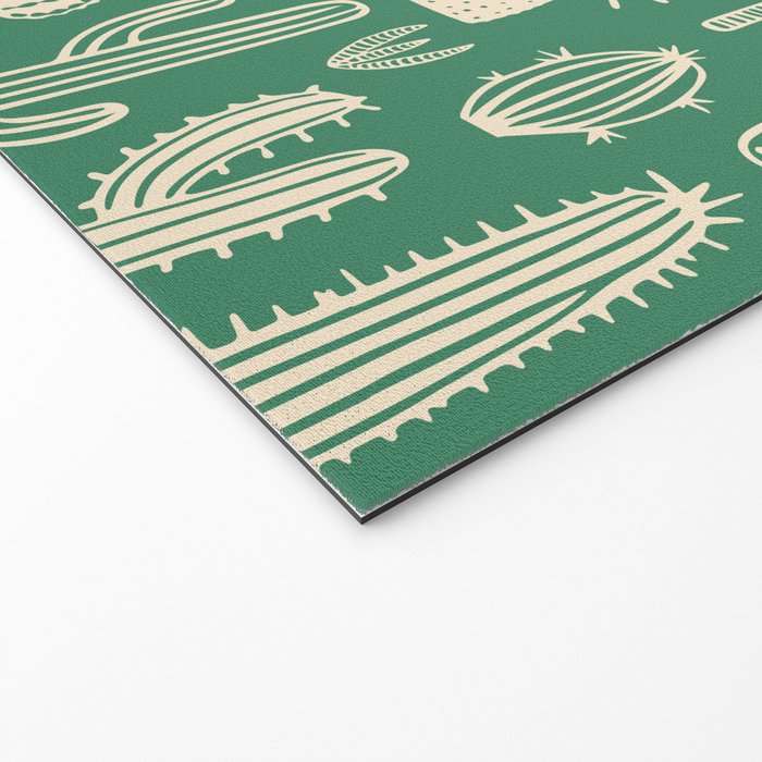 Retro hand drawn cactus plant pattern Welcome Mat Gallery Image 2