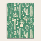 Retro hand drawn cactus plant pattern Notebook Gallery Image 4