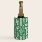Retro hand drawn cactus plant pattern Wine Chiller Gallery Image 1