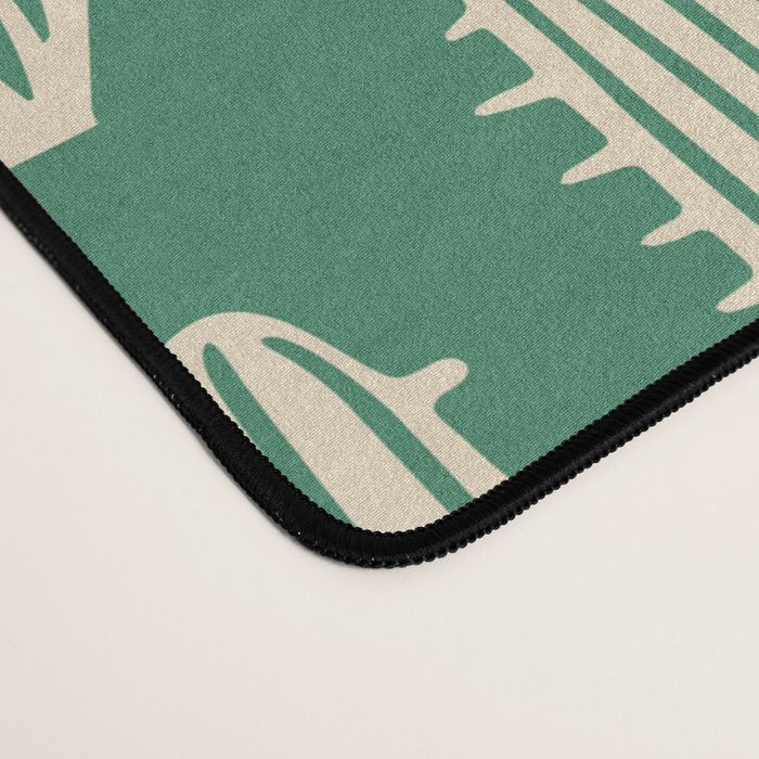 Retro hand drawn cactus plant pattern Desk Mat Gallery Image 4