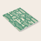 Retro hand drawn cactus plant pattern Notebook Gallery Image 2