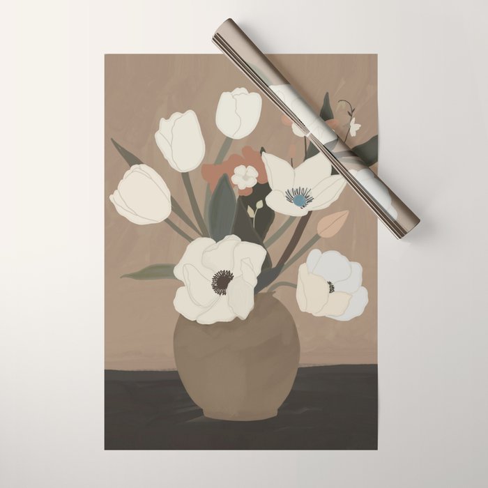 Gently Flowers Wrapping Paper Gallery Image 1