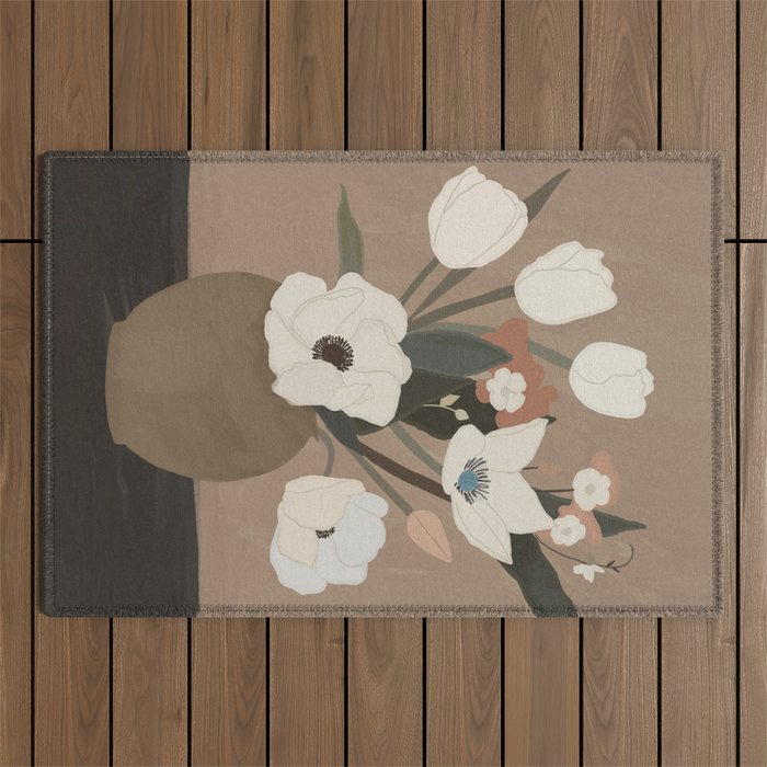 Gently Flowers Outdoor Rug Gallery Image 1