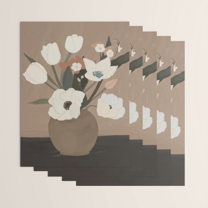 Gently Flowers Wrapping Paper Gallery Image 3
