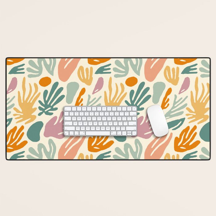 Abstract organic nature shape art pattern Desk Mat Gallery Image 1