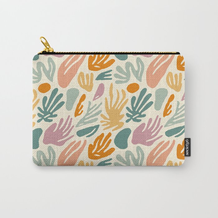 Abstract organic nature shape art pattern Carry All Pouch Gallery Image 1