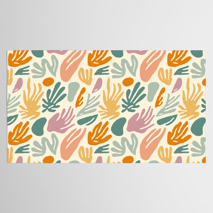 Abstract organic nature shape art pattern Tablecloth Gallery Image 2