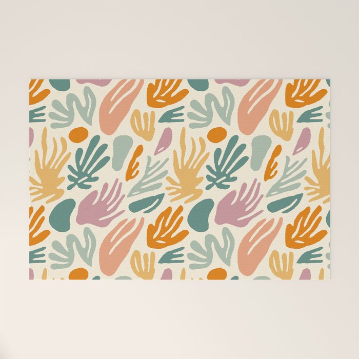 Abstract organic nature shape art pattern Welcome Mat Gallery Image 1