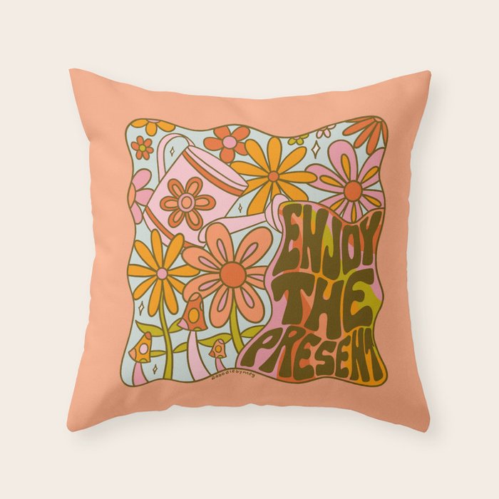 Enjoy the Present Throw Pillow Gallery Image 6
