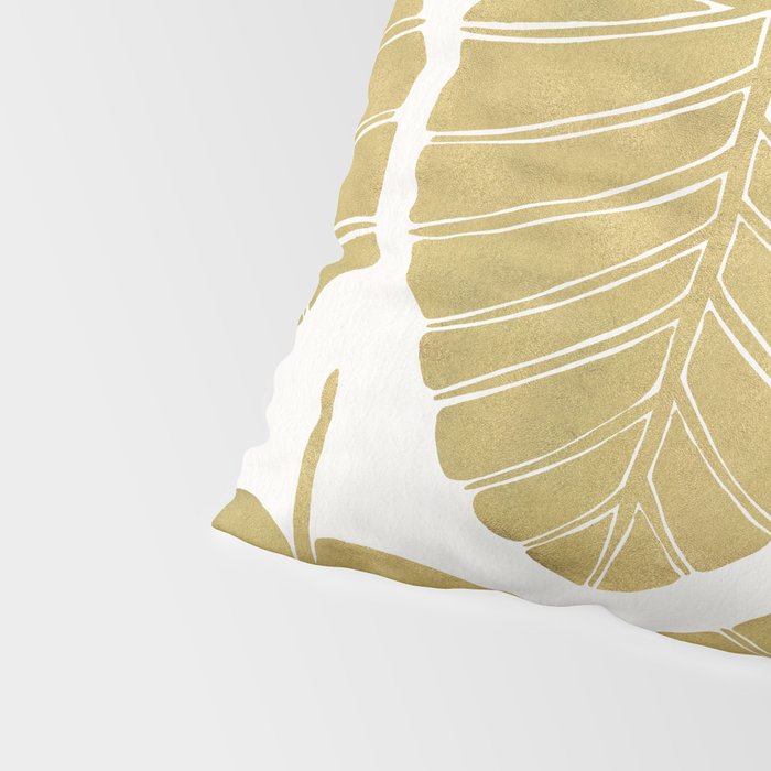Elephant Ear Alocasia - Gold Palette Pillow Sham Gallery Image 4