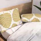 Elephant Ear Alocasia - Gold Palette Pillow Sham Gallery Image 2