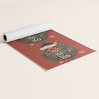 Festive Ho Ho Ho Bauble Red  Yoga Mat Gallery Image 2