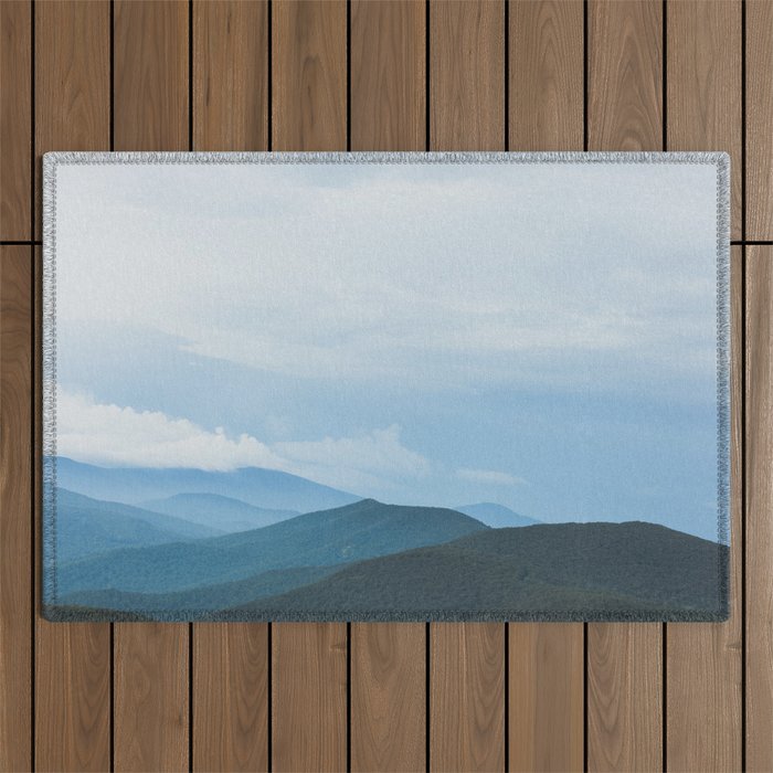 Blue Ridge Mountain Magick Digital Nature Landscape Photography Outdoor Rug Gallery Image 1
