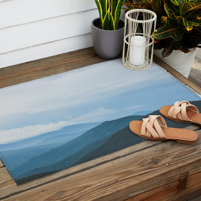 Blue Ridge Mountain Magick Digital Nature Landscape Photography Outdoor Rug Gallery Image 2