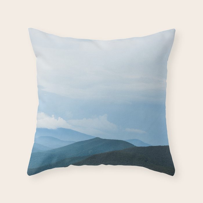 Blue Ridge Mountain Magick Digital Nature Landscape Photography Throw Pillow Gallery Image 1