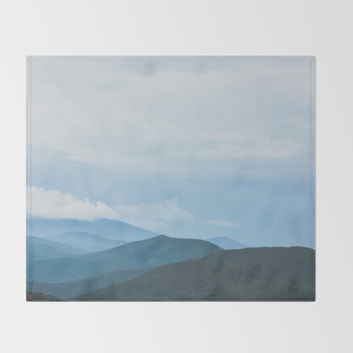 Blue Ridge Mountain Magick Digital Nature Landscape Photography Throw Blanket Gallery Image 2