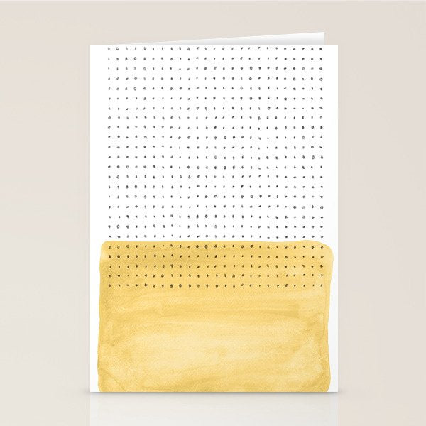 Abstract mustard shape and points Stationery Card Gallery Image 1