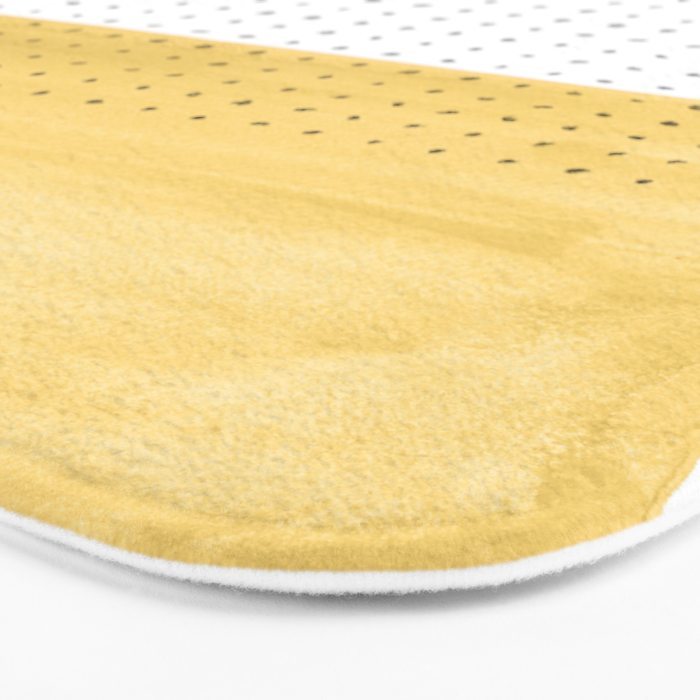 Abstract mustard shape and points Bath Mat Gallery Image 3