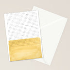 Abstract mustard shape and points Stationery Card Gallery Image 2
