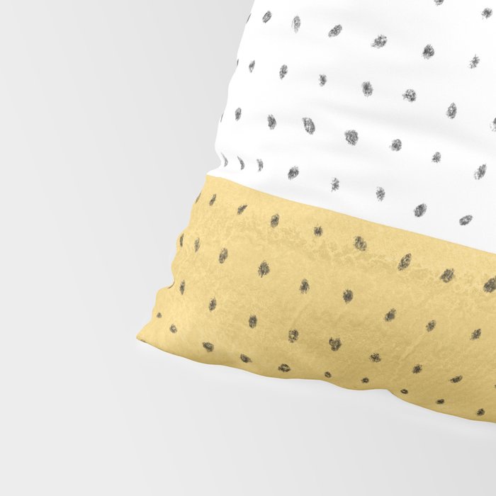 Abstract mustard shape and points Pillow Sham Gallery Image 4