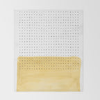 Abstract mustard shape and points Throw Blanket Gallery Image 2