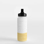 Abstract mustard shape and points Water Bottle Gallery Image 2