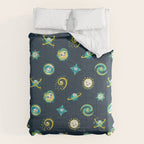 Pastel space pattern - dark Comforter Gallery Image 6
