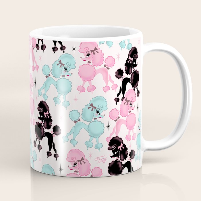 Poodlerama Retro Poodles Coffee Mug Gallery Image 1