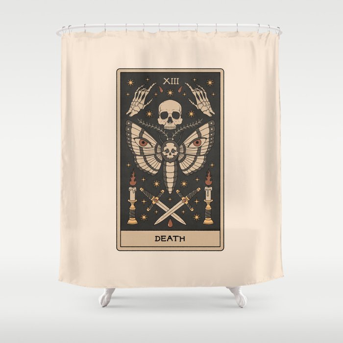 Death - Moth Tarot Shower Curtain Gallery Image 1