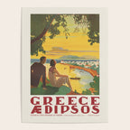 Aidipsos Greece Vintage Travel Poster 1930s Poster Gallery Image 4