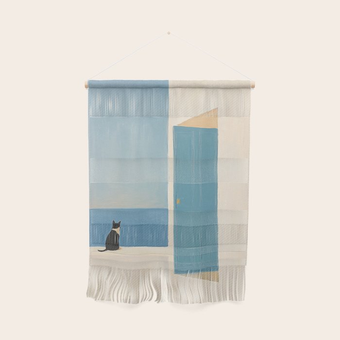 Quiet Cat by the Sea Wall Hanging Gallery Image 1
