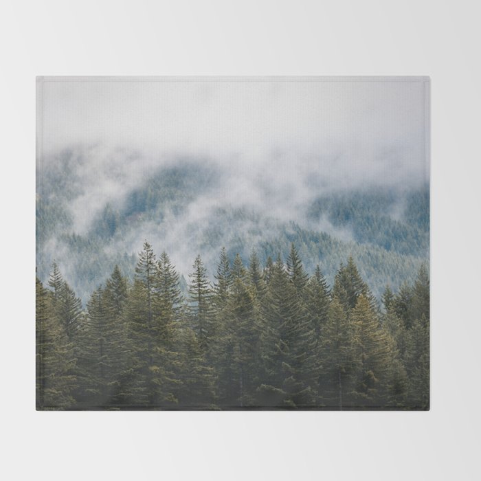 PNW Forest Adventure - Nature Photography Throw Blanket Gallery Image 2