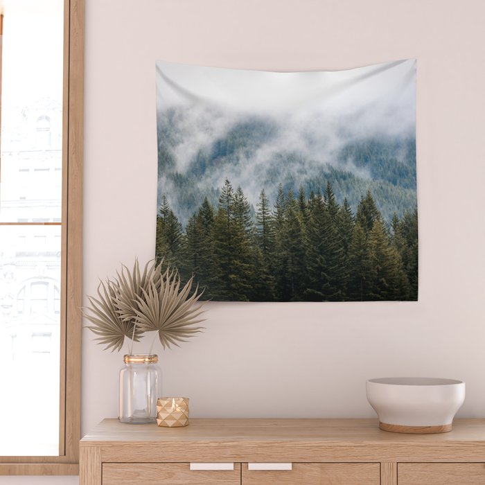 PNW Forest Adventure - Nature Photography Wall Tapestry Gallery Image 2