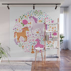 Unicorns Dancing in an Enchanted Garden Wall Mural Gallery Image 1
