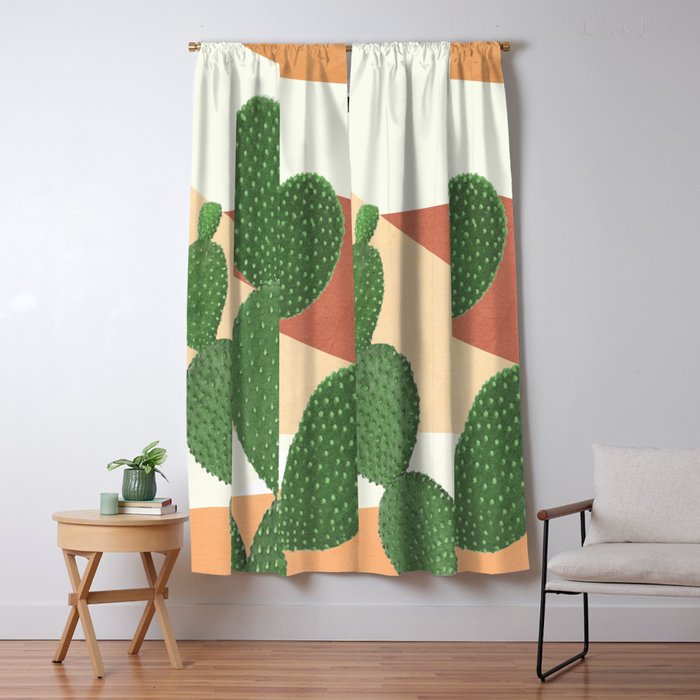 Abstract Cactus II Window Curtain Gallery Image 1