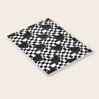 Black and white checkered love heart pattern Notebook Gallery Image 3