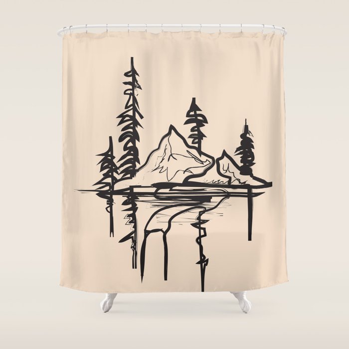 Abstract Landscape II Shower Curtain Gallery Image 1