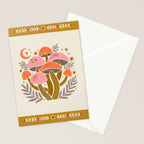 Mushrooms and Moons - Light Stationery Card Gallery Image 2
