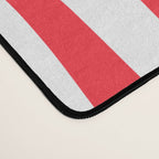 Retro Liquid Swirl Abstract Pattern Bright Red and White Desk Mat Gallery Image 4