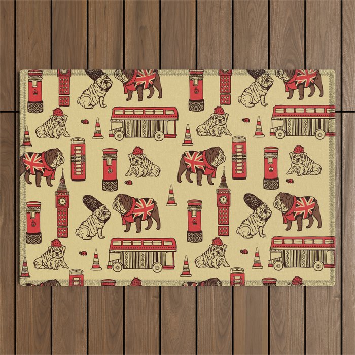 London English Bulldog Outdoor Rug Gallery Image 1