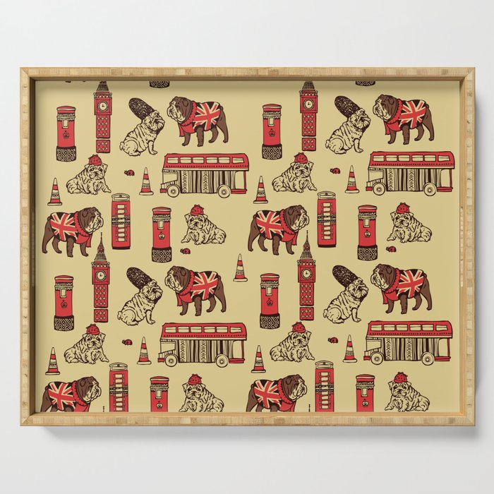 London English Bulldog Serving Tray Gallery Image 1