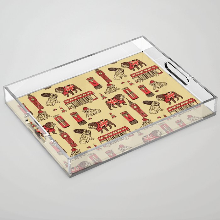 London English Bulldog Acrylic Tray Gallery Image 1