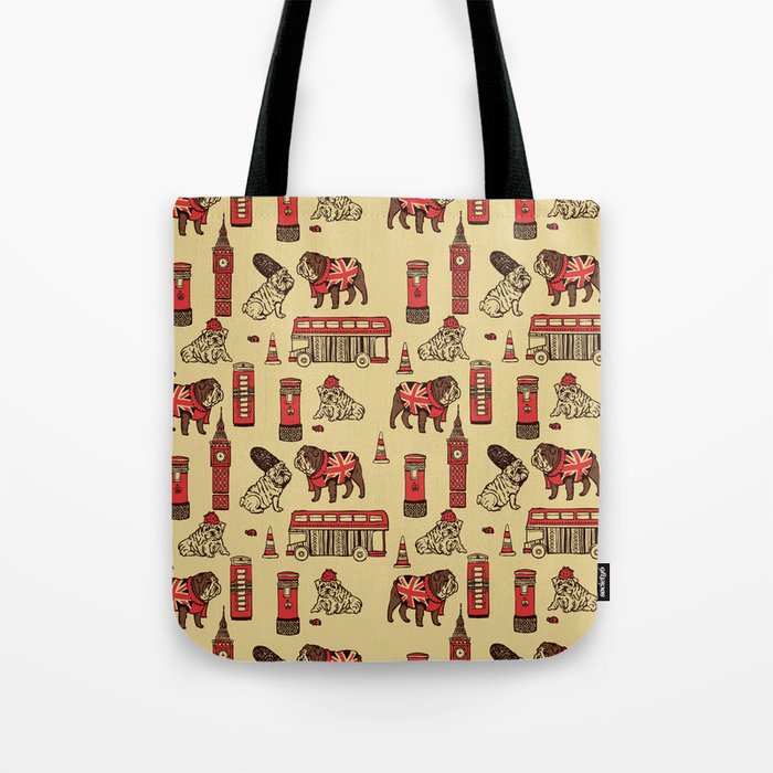 London English Bulldog Tote Bag Gallery Image 1